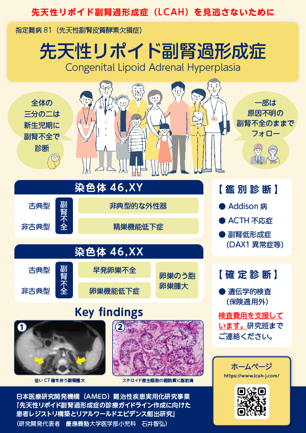 先天性リポイド副腎過形成症PFD